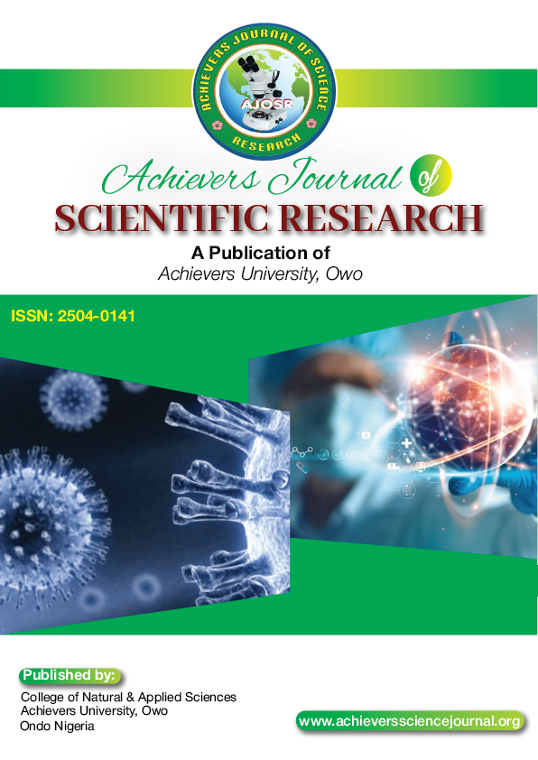 					View Vol. 8 No. 1 (2026): Achievers Journal of Scientific Research (AJSR)
				